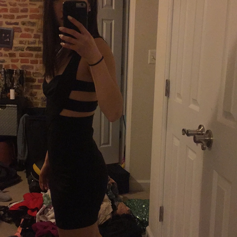Black cutout dress